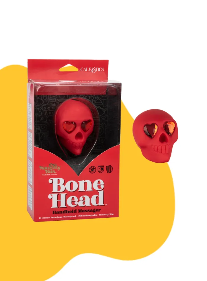 Naughty Bits BONE HEAD Handheld Mini Skull Vibrator