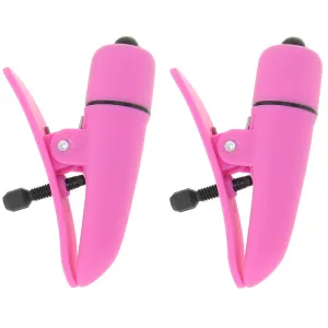 Nipplettes Vibrating Nipple Clamps in Pink