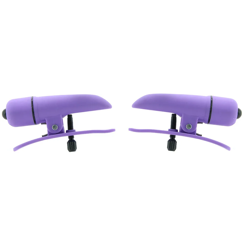 Nipplettes Vibrating Nipple Clamps in Purple