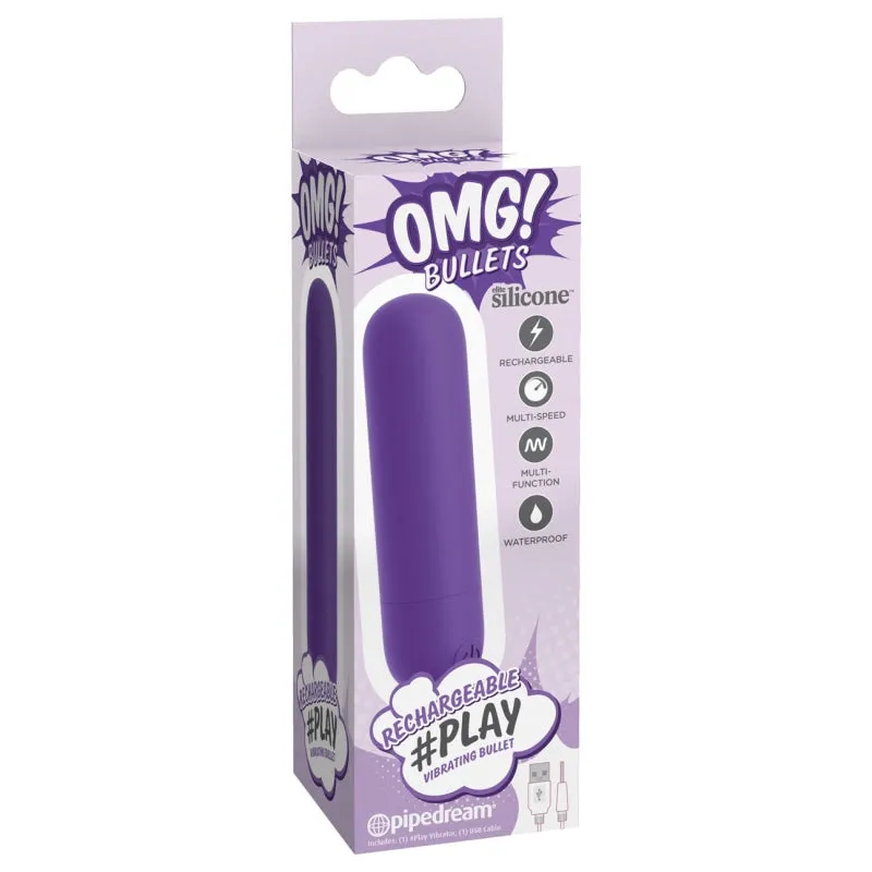 Omg! Bullets Play Rechargeable Vibrating Bullet - Purple