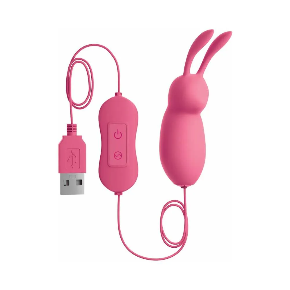 Pipedream OMG! Bullets #Cute USB-Powered Silicone Vibrating Bullet With Ears Pink