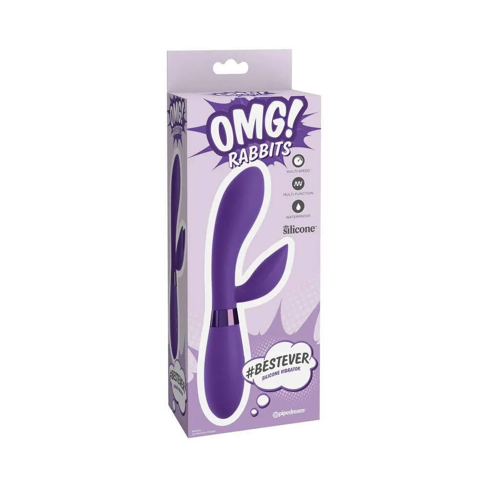 Pipedream OMG! Rabbits #BestEver Silicone Vibrator Purple