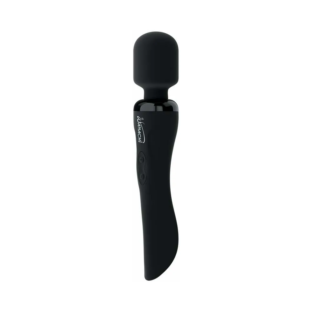 Pipedream Wanachi Body Recharger Rechargeable Silicone Wand Vibrator Black