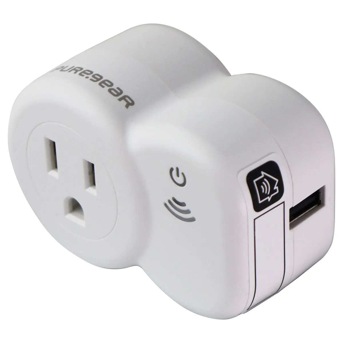 PureGear PureSwitch Wireless Wi-Fi Smart Plug for Remote Switching - White