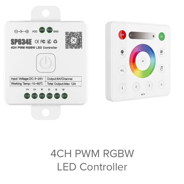 RC1-RC4 Wall Touch LED Remote SPI PWM for SP63*E Controller 2.4GHz FCOB DIM CCT RGB RGBW WS2812B Pixels Strip 3V