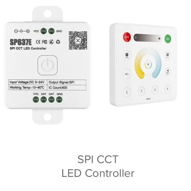 RC1-RC4 Wall Touch LED Remote SPI PWM for SP63*E Controller 2.4GHz FCOB DIM CCT RGB RGBW WS2812B Pixels Strip 3V