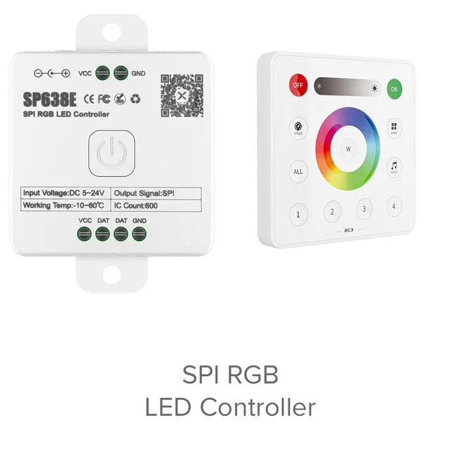 RC1-RC4 Wall Touch LED Remote SPI PWM for SP63*E Controller 2.4GHz FCOB DIM CCT RGB RGBW WS2812B Pixels Strip 3V