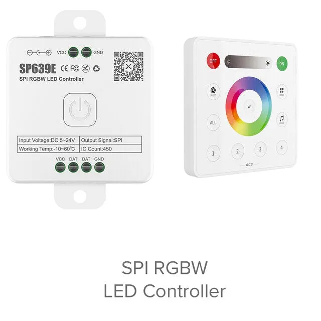 RC1-RC4 Wall Touch LED Remote SPI PWM for SP63*E Controller 2.4GHz FCOB DIM CCT RGB RGBW WS2812B Pixels Strip 3V