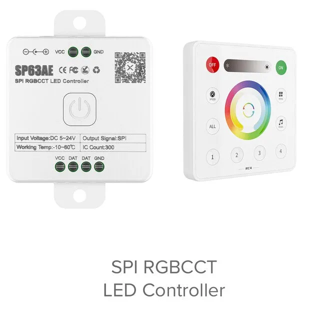 RC1-RC4 Wall Touch LED Remote SPI PWM for SP63*E Controller 2.4GHz FCOB DIM CCT RGB RGBW WS2812B Pixels Strip 3V