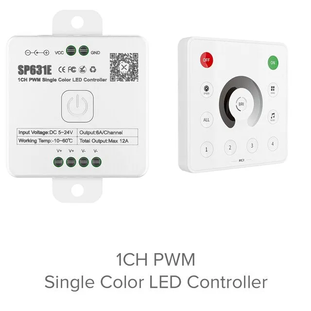 RC1-RC4 Wall Touch LED Remote SPI PWM for SP63*E Controller 2.4GHz FCOB DIM CCT RGB RGBW WS2812B Pixels Strip 3V