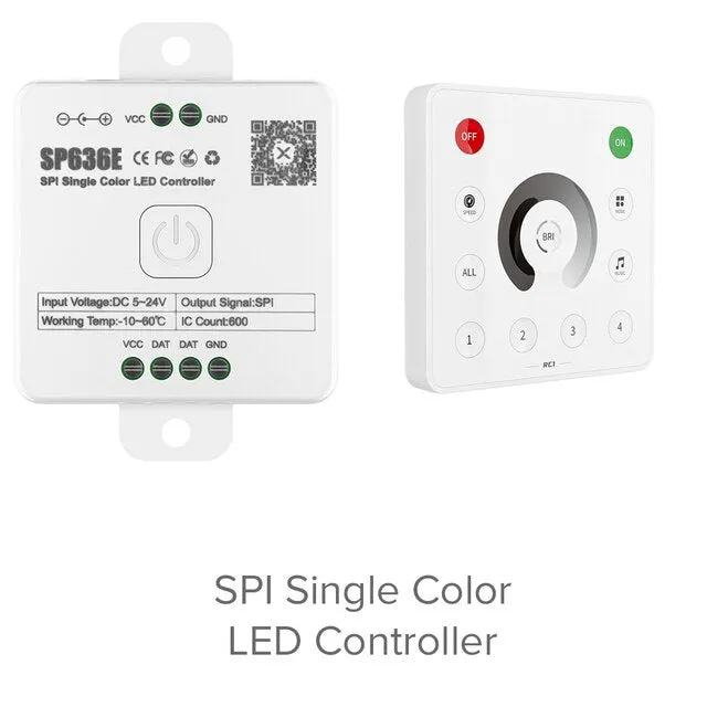 RC1-RC4 Wall Touch LED Remote SPI PWM for SP63*E Controller 2.4GHz FCOB DIM CCT RGB RGBW WS2812B Pixels Strip 3V