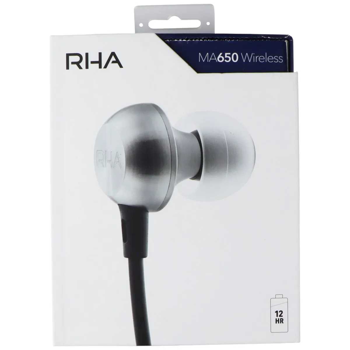 RHA MA650 Wireless Sweat-Proof Bluetooth in-Ear Headphones - Silver/Black