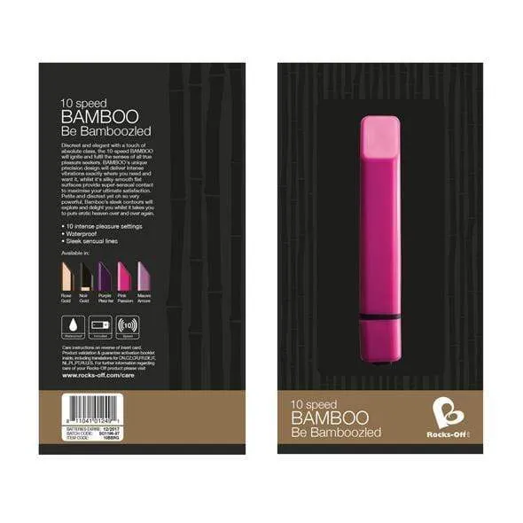 RocksOff - 10 Speed Bamboo Bullet Vibrator (Rose Gold)