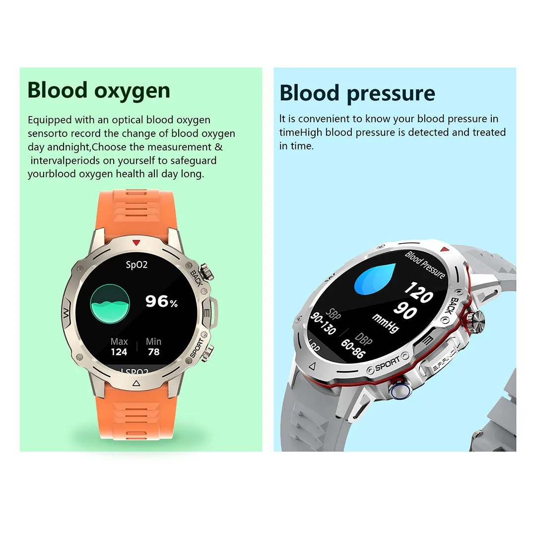 RollsTimi RTG102 Men's Smartwatch Sports Fitness Tracker Waterproof Smart Watch for Women Heart Rate Blood Pressure Monitoring