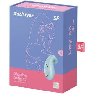 Satisfyer Dipping Delight Lay On Vibrator Light Blue