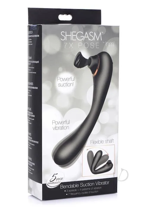 Shegasm ''7x Pose'' Suction Vibe -Black