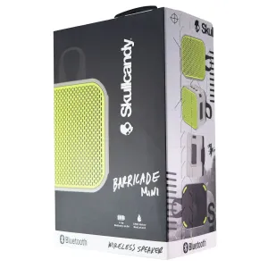 Skullcandy Barricade Mini Bluetooth Wireless Portable Speaker - Gray/Hot Lime