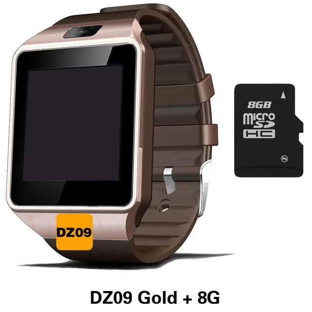 Smart Watch DZ09 Support SIM TF Card Clock Sync Notifier Bluetooth iOS Android PK GT08 GV18 U8