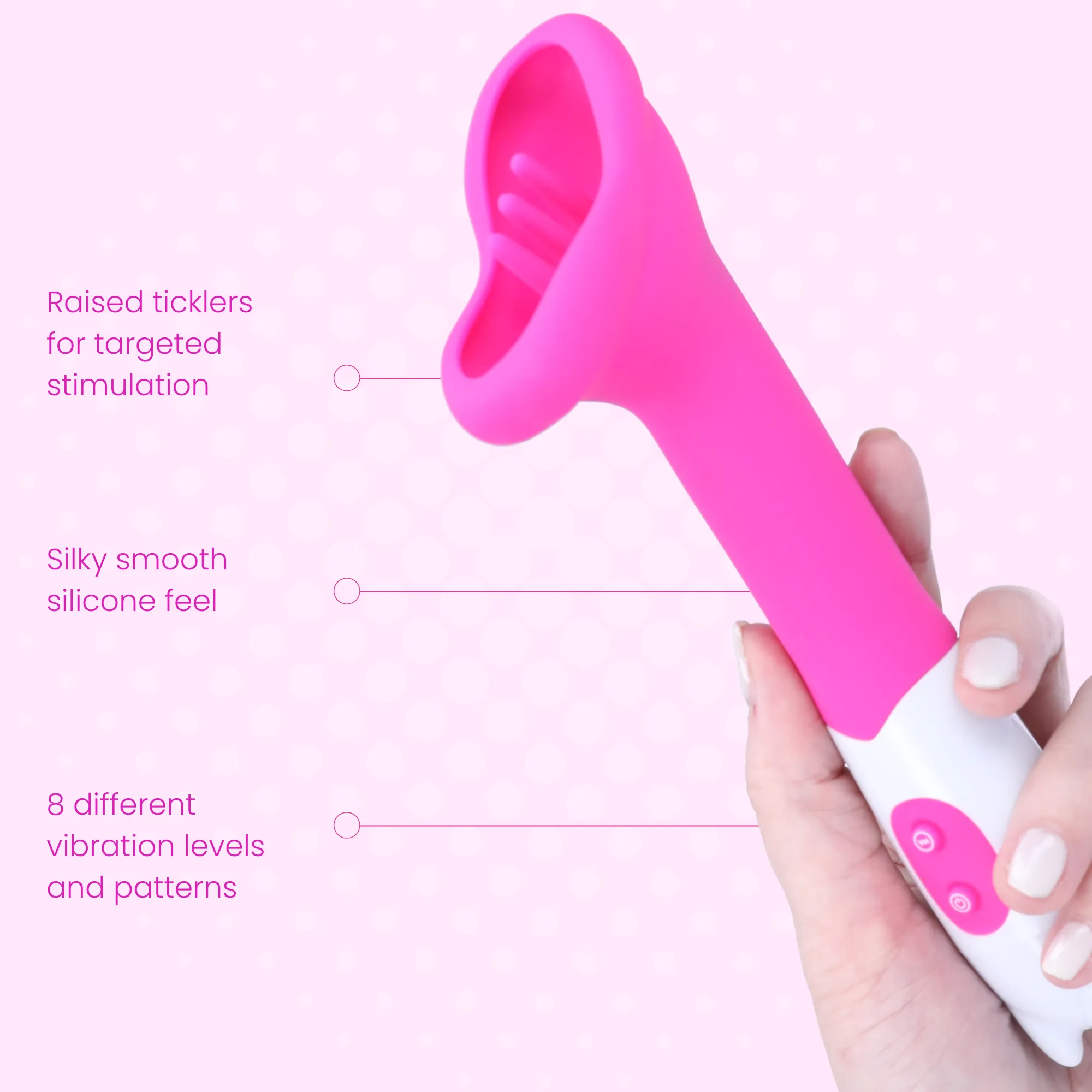 Tease Beginner's Silicone Lip-Shaped Clit Vibrator