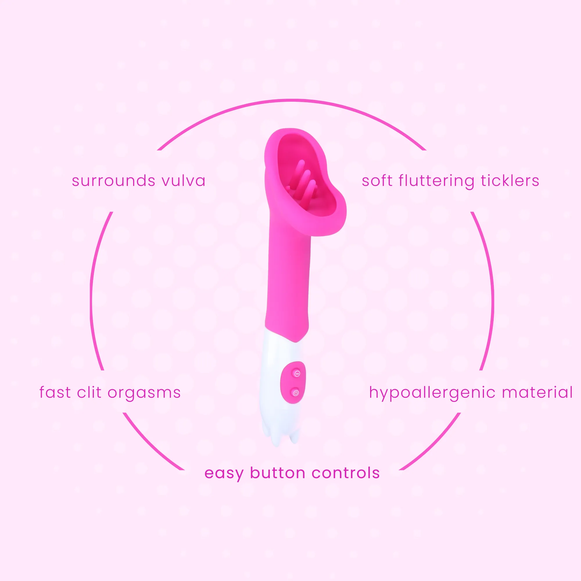 Tease Beginner's Silicone Lip-Shaped Clit Vibrator