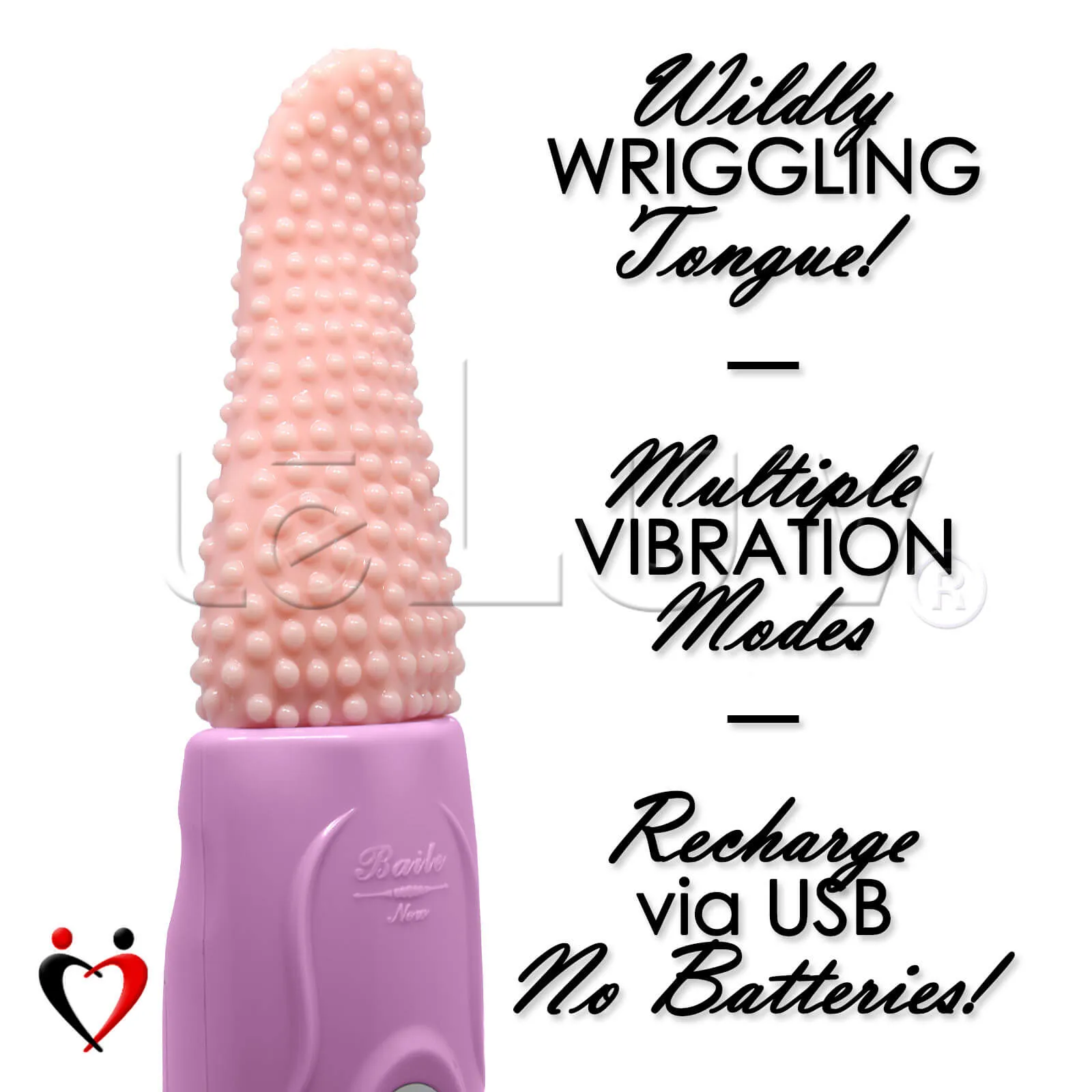 Textured Tongue Vibrator Oral Pleasurer