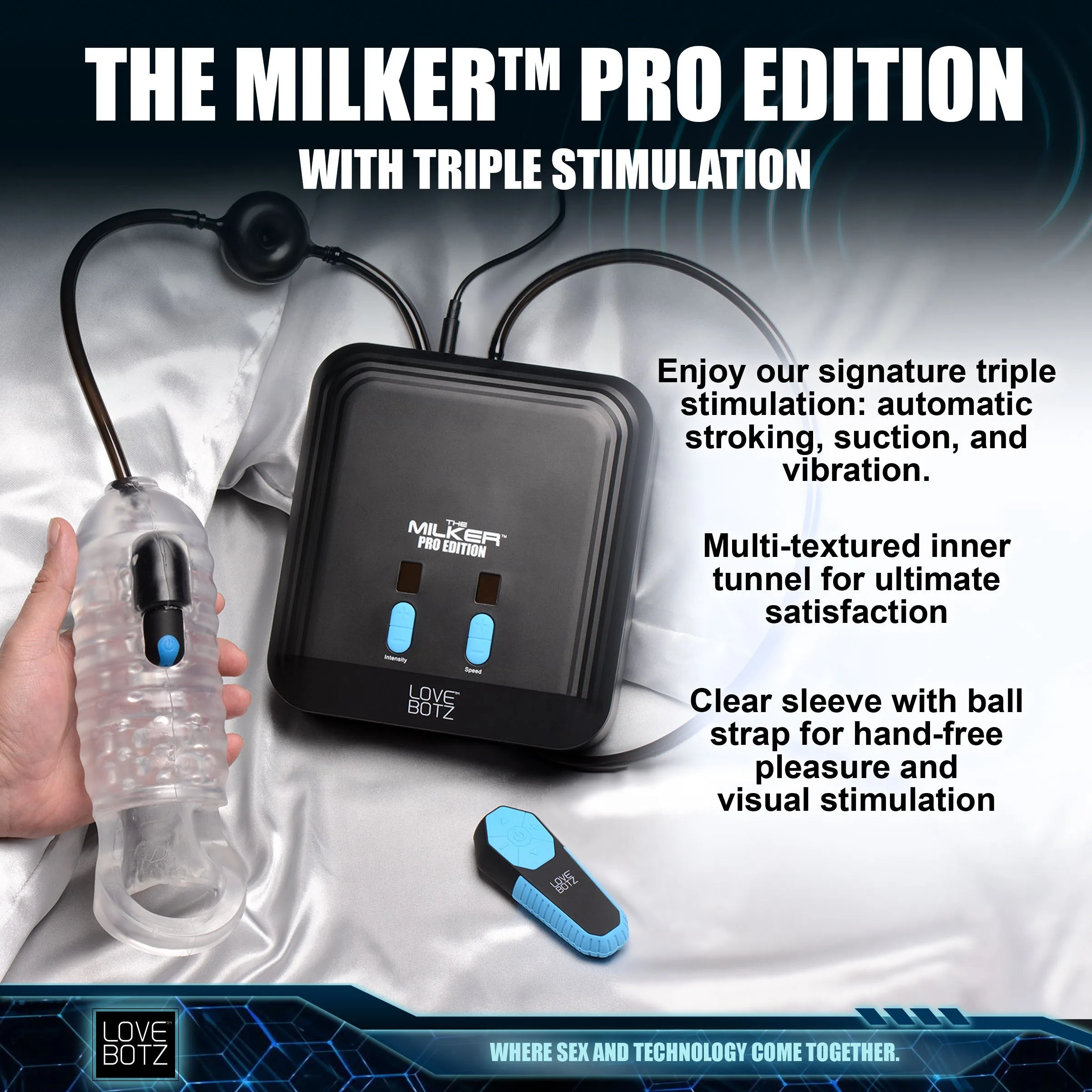 The Milker Pro Edition with Automatic Stroking, Suction and Vibration