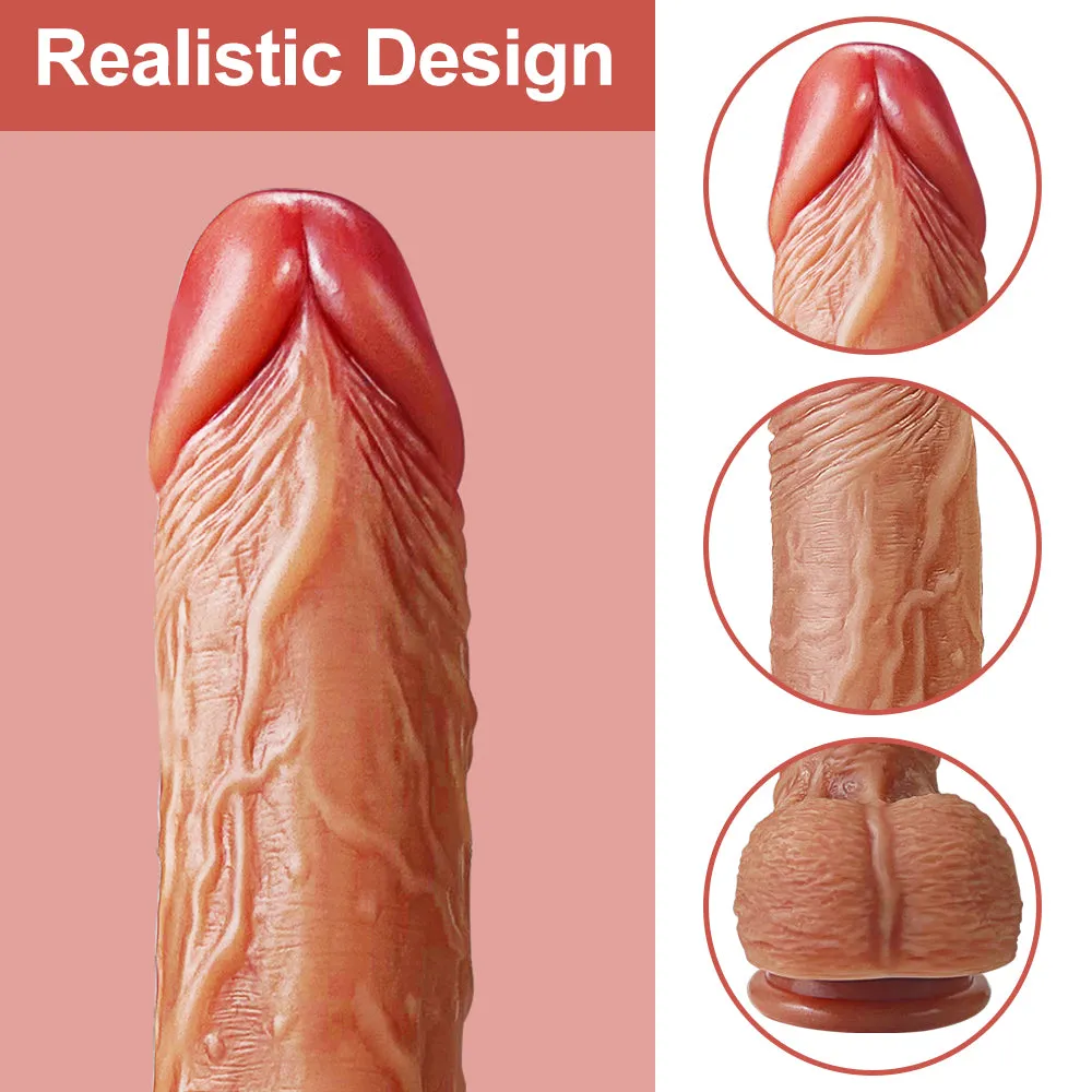 Titan - APP Control Thrusting Vibrating Heating Dildo for Women