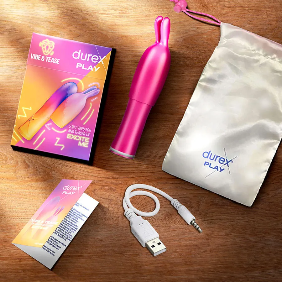 Vibe & Tease 2 in 1 Vibrator and Teaser Tip