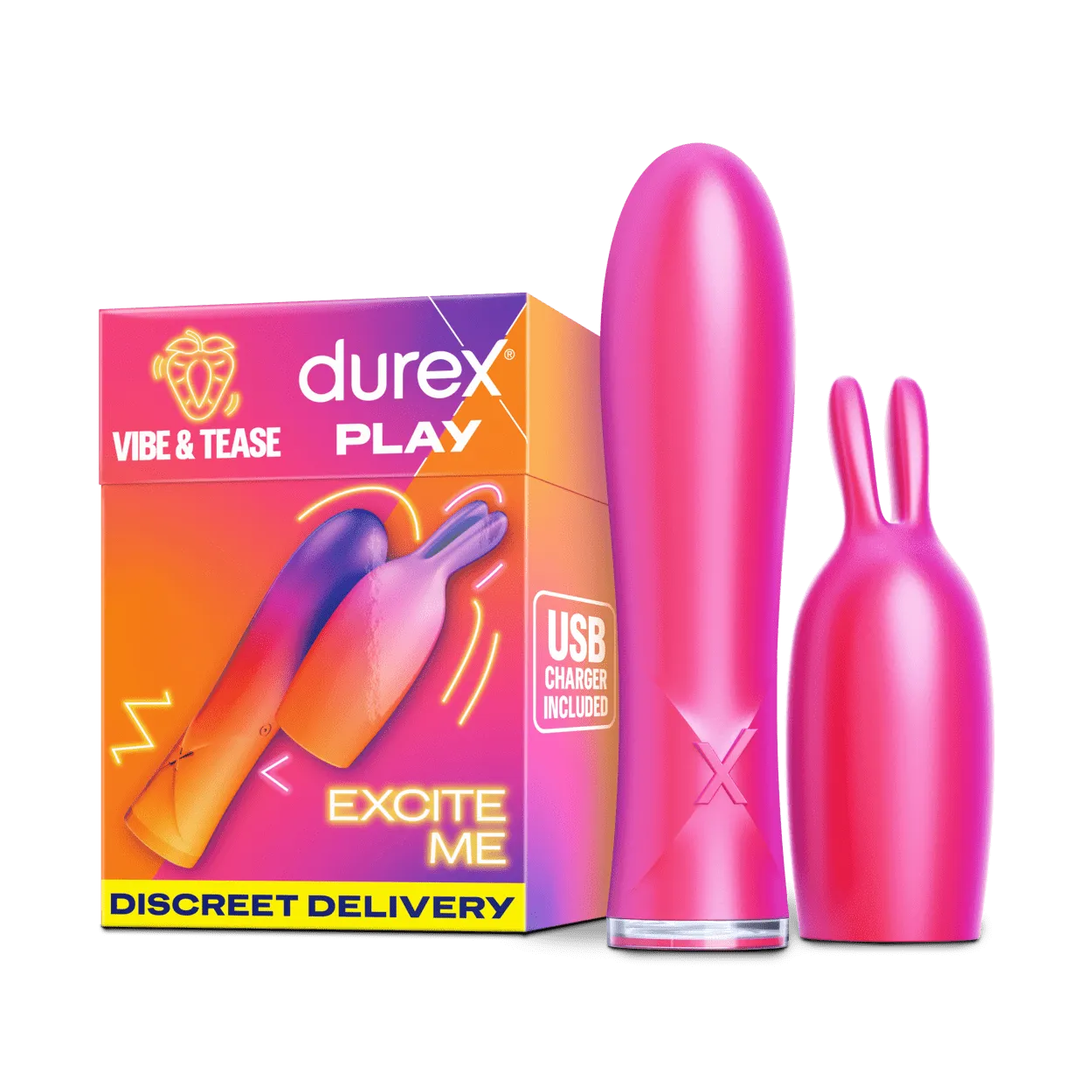 Vibe & Tease 2 in 1 Vibrator and Teaser Tip