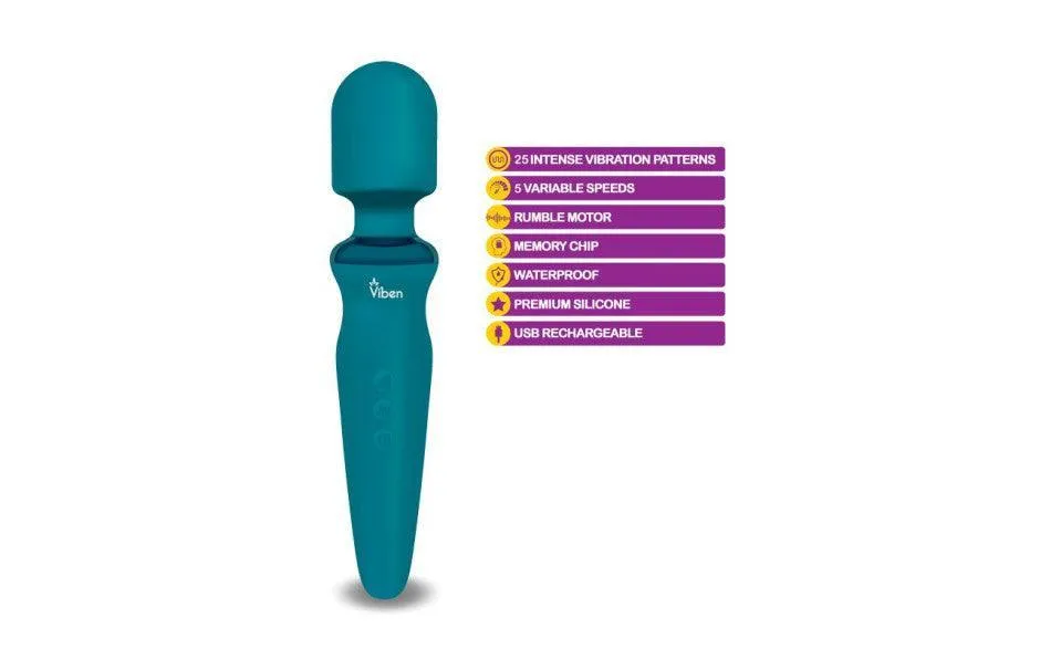 Viben Fierce Rechargeable Wand Massager Ocean