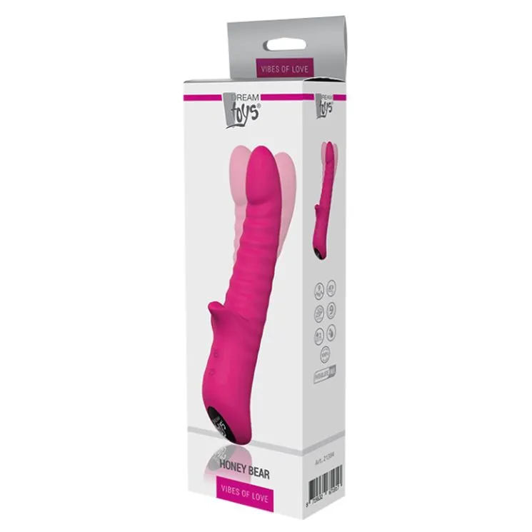 Vibes Of Love Honey Bear Rotating Vibrator Magenta