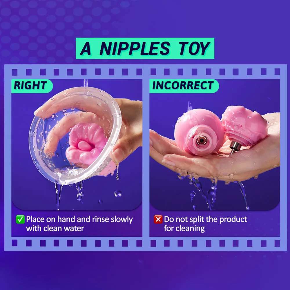 Vibrating Nipple Sucker Toys Tongue Licking Clit Vibrator