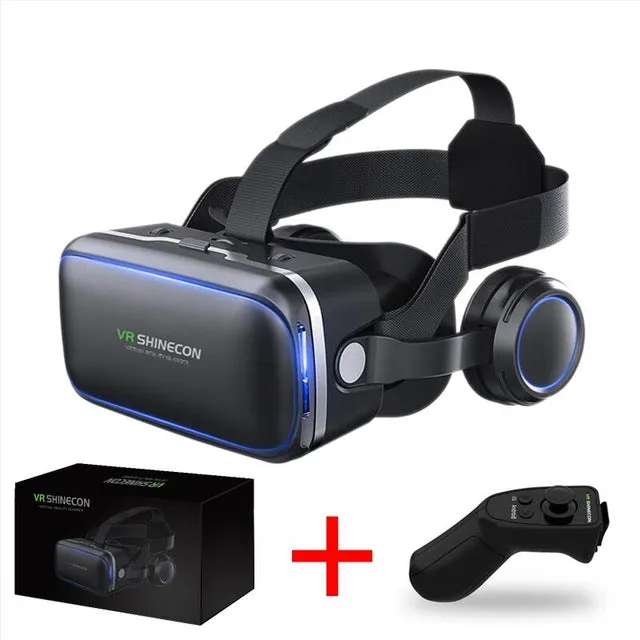 Virtual reality 3D glasses headset with controller