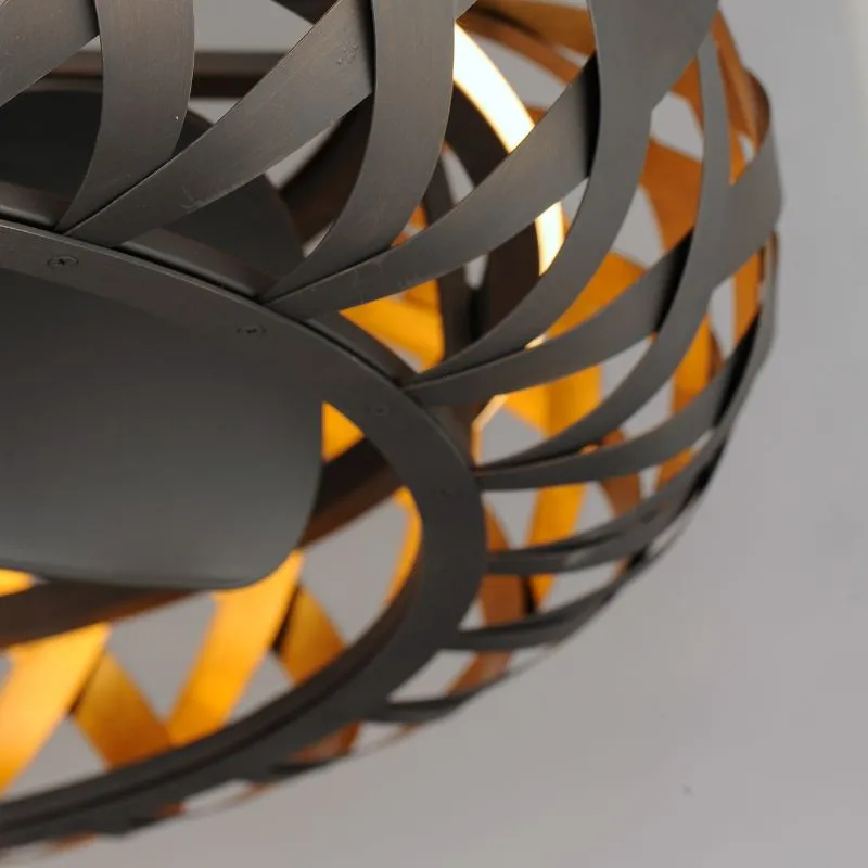 Weave FandeLight with Blades in Bronze Gilt and Gold