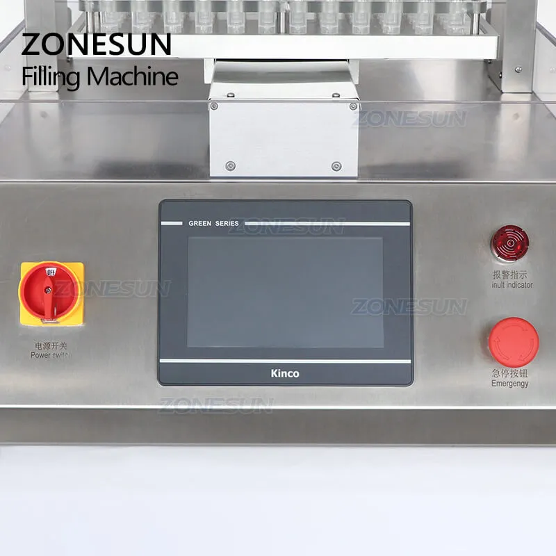 ZS-XYZ4 Automatic 4 Heads Perfume Tester Liquid Small Glass Vial Bottle Filler Reagent Tube Filling Machine